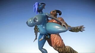 Sexy Furry FUTA Chubby Blue Dragon Takes a Huge Cock Cock 3D Yiffalicious