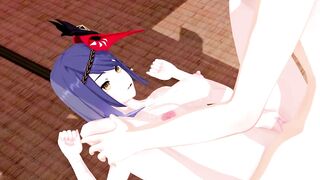 Kujou Sara Genshin Impact 3D Hentai Part 5/9