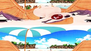 VR 360 4K Video Lucy Heartfilia Fairy Tail on the Beach