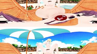 VR 360 4K Video Lucy Heartfilia Fairy Tail on the Beach