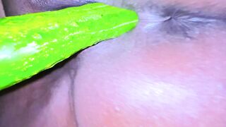 Egyptian Hot Unmarried Girl Riding on Big Cucumber When Her Parents Are not at home - Cucumber Fuck