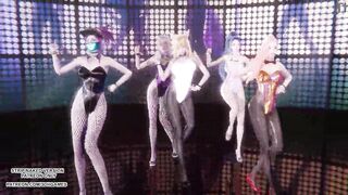 [MMD] EXID - Up & Down Ahri Akali Kaisa Evelynn Seraphine Hot Kpop Dance League Of Legends Hentai