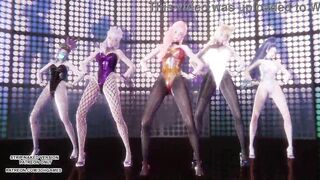 [MMD] EXID - Up & Down Ahri Akali Kaisa Evelynn Seraphine Hot Kpop Dance League Of Legends Hentai