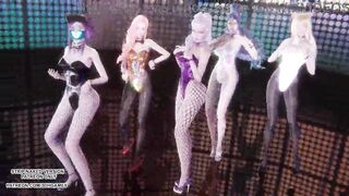[MMD] EXID - Up & Down Ahri Akali Kaisa Evelynn Seraphine Hot Kpop Dance League Of Legends Hentai