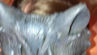 Wolf Babe was hungry for her Masters cock and his cum to kiss him