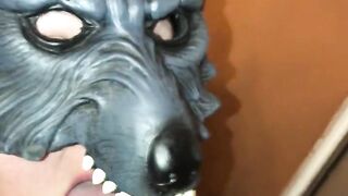 Wolf Babe was hungry for her Masters cock and his cum to kiss him