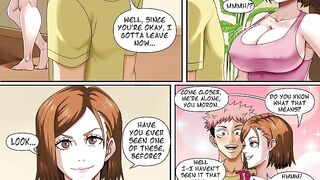 History First Date - Yuji slams his cock in Nobara's huge white ass