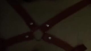 Passionate Doggy Sex Against Hotel Window, Leather Cosplay