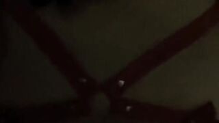 Passionate Doggy Sex Against Hotel Window, Leather Cosplay