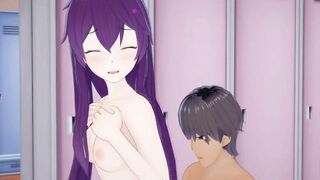 (3D Hentai)(Doki Doki Literature Club) Sex with Futa Yuri