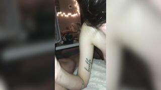 19yo Highschool Dropout Slut Drooling with Daddy's Dick down her Throat • 2nd Throatjob of the Day