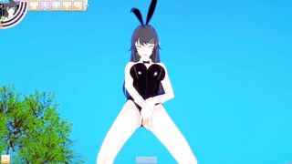 Bunny Girl Senpai Masturbating outside School