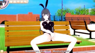 Bunny Girl Senpai Masturbating outside School