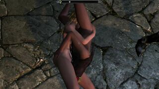 Lesbian with a Beautiful Blonde in the Medieval World of Skyrim | Video Game