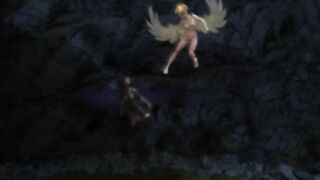 Sex of a Good and Evil Angel, Futanari, right in the Sky | Anime Porno Games