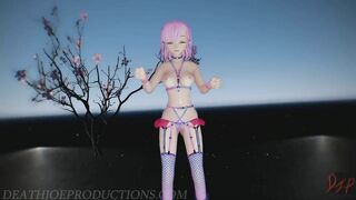 MMD R18 Sex Pink Misaka Bondage Bikini - Hold Dance - 1079