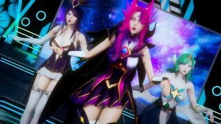[MMD] BlackPink - Dont know what to do Strip Vers. Xayah Soraka Syndra 3D Erotic Dance