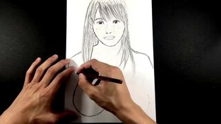 Pencil Sketch Porn Star(Big Breasts)